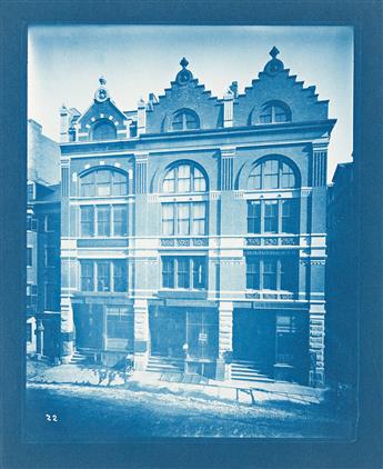 ALBERT LÉVY (1844-1907) A group of 24 stunning cyanotypes documenting landmark buildings and residences in Manhattan, Boston, Chicago,